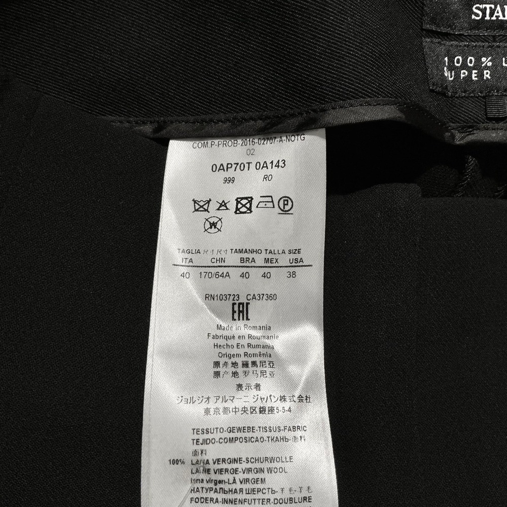 NEW Giorgio Armani Women's Black Super 150's Wool Pleated Pants IT 40 US 38/8 - Picture 7 of 12